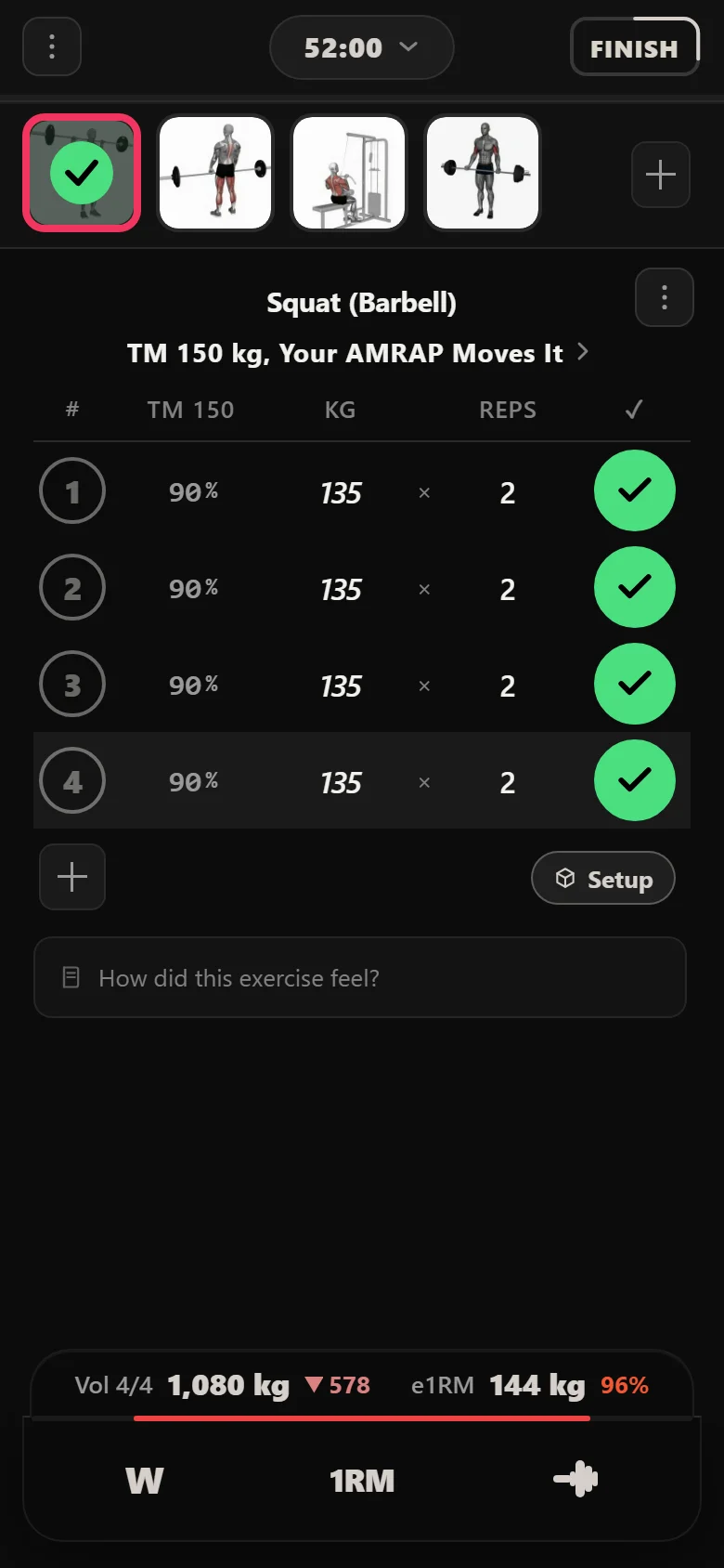 The Rippler week 6 squat in Durata: heavy doubles at 90 percent