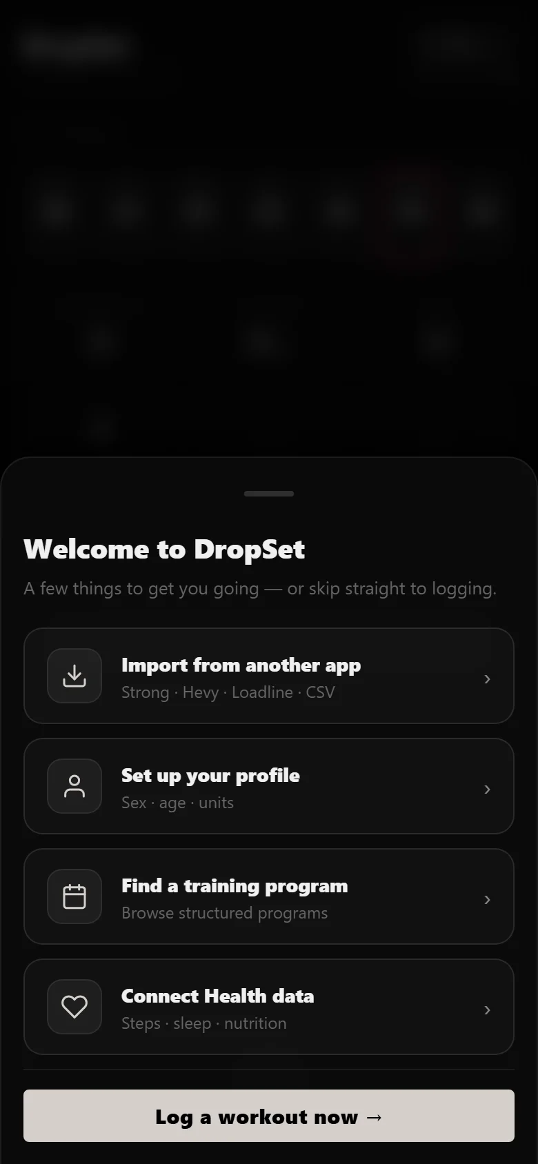 Durata first-run onboarding sheet